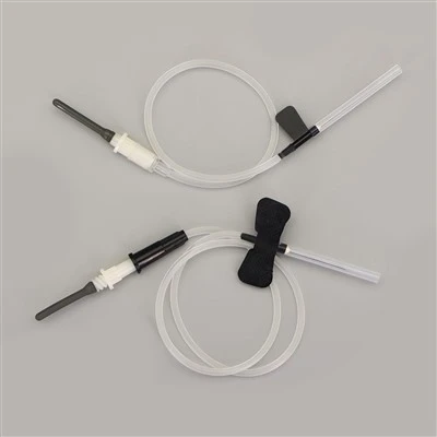 Single - Winged Blood Collection Naald: eenvoudige fixatie voor IV -therapie en bemonstering