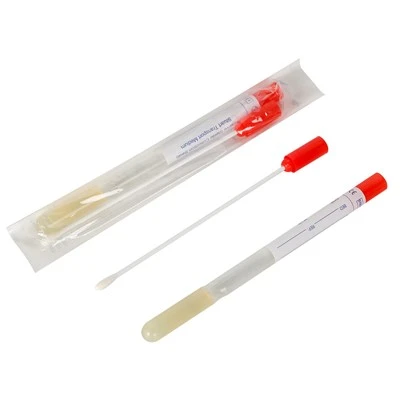 Vrouwelijke wattenstaafje sample collectie wattenstaafje