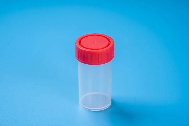 Plastic Urine Container Non Sterile Red Screw